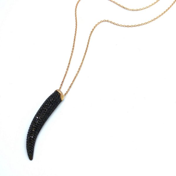 silver tooth necklace